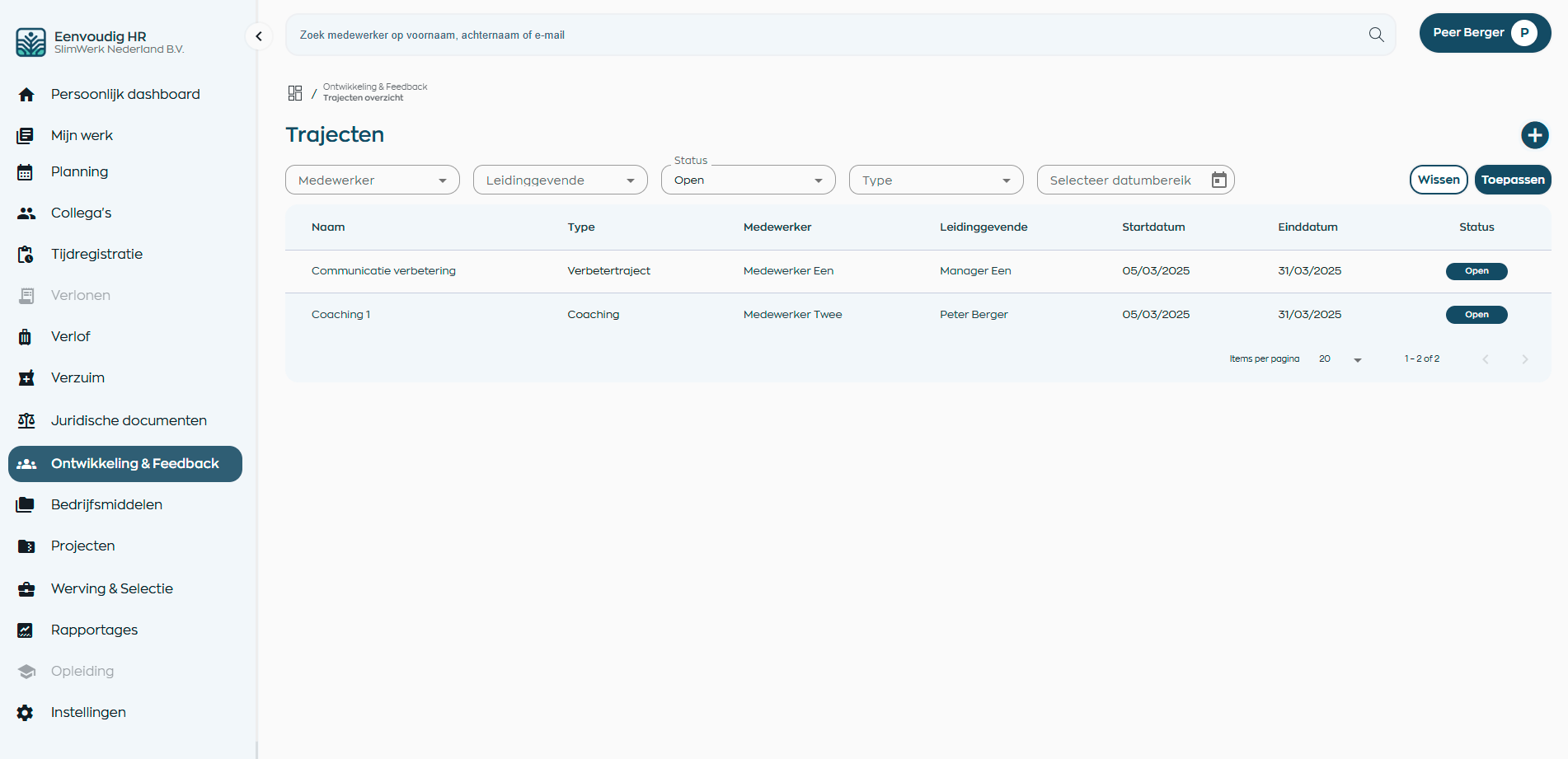 EenvoudigHROntwikkeling & Feedbackmodule