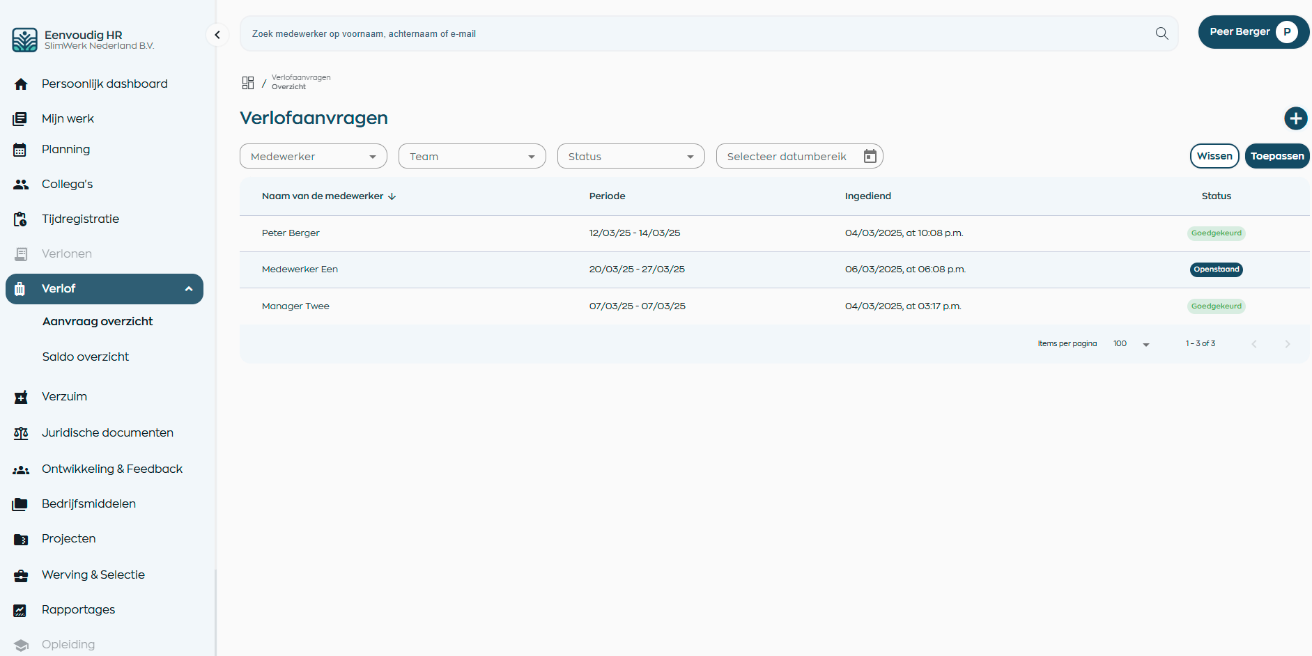 EenvoudigHRVerlofbeheermodule