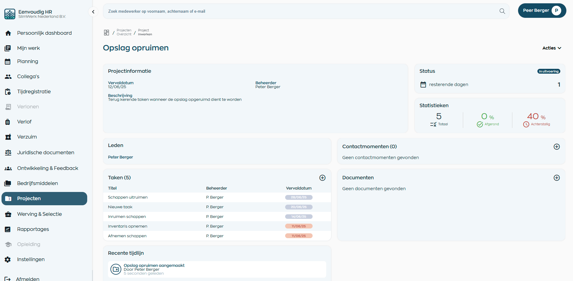 EenvoudigHRProjectenmodule