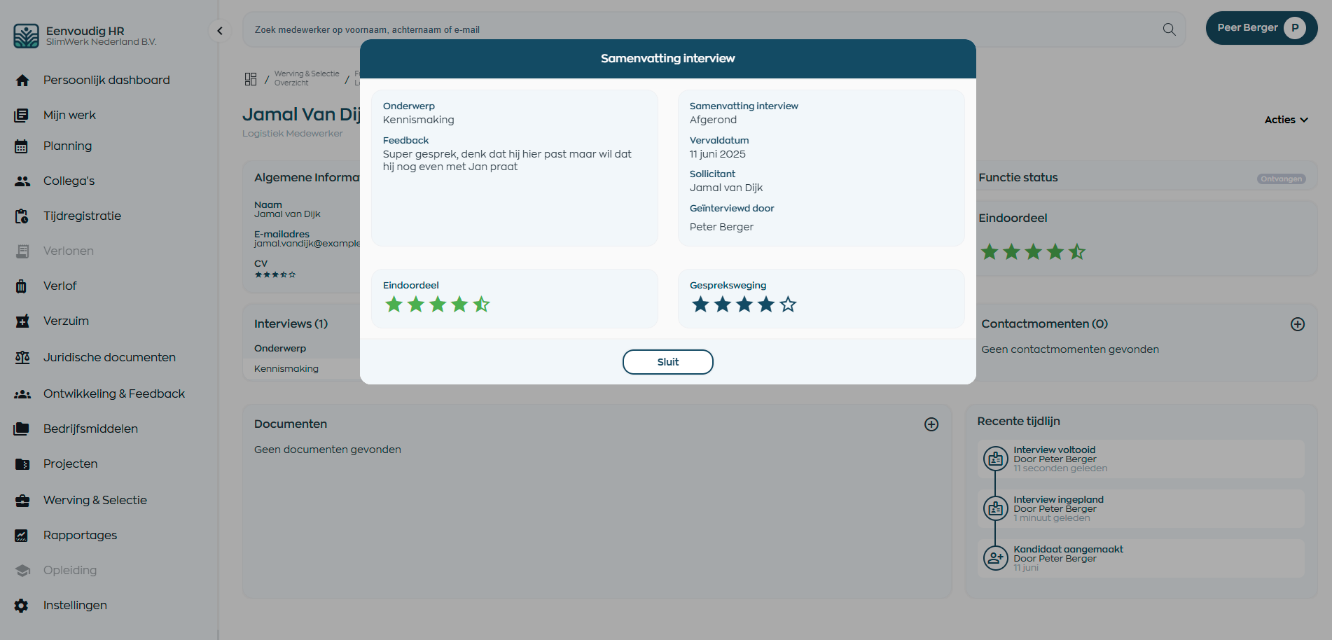 EenvoudigHRWerving & Selectiemodule
