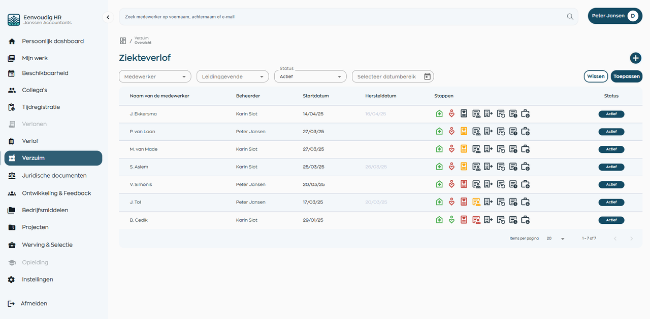 EenvoudigHRVerzuimbeheermodule