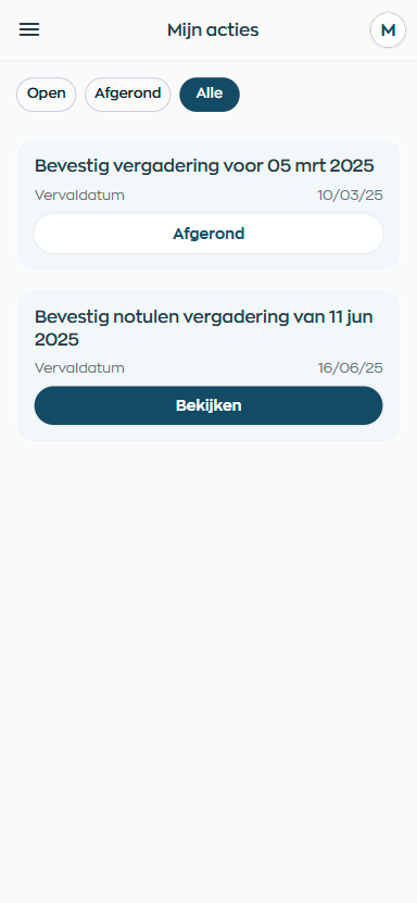 Mobiele app met notificaties en planning
