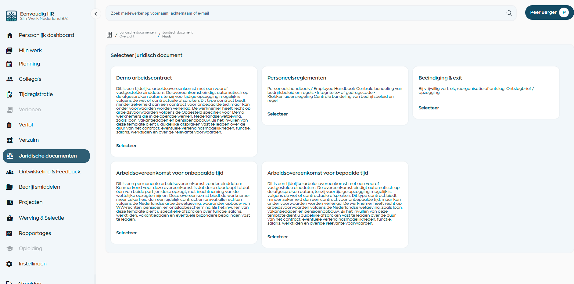 Overzicht van juridische sjablonen
